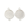 Flat Round Brass Connector Cabochon Settings KK-K414-13D-S-1