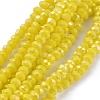 Electroplate Glass Beads Strands GLAA-F079-FR15-1