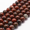 Natural Brecciated Jasper Bead Strands G-G735-35-8mm-1