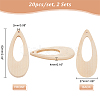 2 Sets Hollow Wooden Big Pendants WOOD-PH0002-28-3