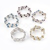 Electroplate Glass Wrap Bracelets BJEW-JB04018-1