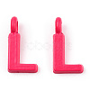 Rack Plating Spray Painted Alloy 1-Loop Link Pendants PALLOY-N176-01L-2