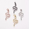 Brass Cubic Zirconia Pendants KK-P134-27-1