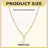 1Pc Brass Chain & 304 Stainless Steel Letter Pendant Necklaces NJEW-LP0001-35J-G-2