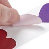 8 Colors Paper Heart Sticker Rolls STIC-E001-06-4
