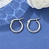Tarnish Resistant 304 Stainless Steel Hoop Earrings X-EJEW-F105-12P-5