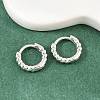 Brass Huggie Hoop Earrings KK-CBA8324-18E-P-3