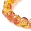 6Pcs 6 Color Bling Glass Round Beaded Stretch Bracelets Set for Women BJEW-JB08973-5