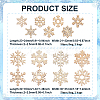 200Pcs Christmas Theme Unfinished Wood Snowflake Sheets FIND-BC0014-53-2