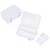 3Pcs 8 Grids PP Plastic Adjustable Dividers Boxes CON-PA0001-13-9