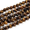 Natural Grade AB Tiger Eye Round Beads Strands X-G-O047-02-10mm-1