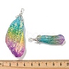 Electroplated Raw Rough Natural Quartz Crystal Big Pendants G-A229-02P-01-3