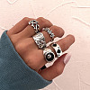 Alloy & Enamel Cuff Rings/Finger Rings FS-WGAFE84-01-1