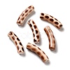 Spray Painted Leopard Print Opaque Acrylic Beads OACR-L013-036-3