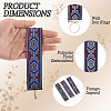 3Pcs Vintage Polyester Ribbon Keychain KEYC-TAC00048-5