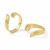 Ion Plating(IP) 304 Stainless Steel Cuff Ring for Women RJEW-C060-02G-4
