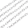 Tarnish Resistant 304 Stainless Steel Dapped Cable Chains CHS-D027-01P-3