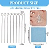30Pcs 925 Sterling Silver Eye Pins STER-BC0002-59B-2