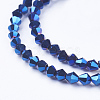 Electroplate Glass Beads Strands EGLA-J026-3mm-F18-2