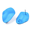 Spray Painted Iron Stud Earring Findings IFIN-N008-020B-1