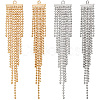 6Pcs 2 Colors Brass Ball Chains Tassel Big Pendants KK-BBC0007-49-1