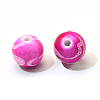 Spray Painted Drawbench Acrylic Round Beads ACRP-S657-12mm-M-3