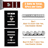 10Pcs 10 Style Rectangle Alloy Watch Band Charms Set with Crystal Rhinestone FIND-DC0004-57-2