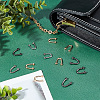 12 Sets 3 Colors Alloy Bag Side U Ring Hook DIY-WR0001-87-5