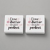 Square Food Grade Eco-Friendly Silicone Focal Beads SIL-SZC0005-21A-42-1
