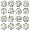 50Pcs Flat Round Glitter Powder Transparent Acrylic Loose Leaf Ring Round Binder Discs DIY-CP0012-15-6