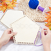 2Pcs Pentagon Wooden Basket Bottoms WOOD-PH0001-84-6