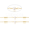 3.28 Feet Brass Handmade Beaded Chain X-CHC-I031-01G-2