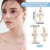 Brass Micro Pave Clear Cubic Zirconia Charms KK-BBC0007-23-2