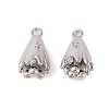 Brass Pendants with Clear Glass Rhinestone KK-N254-66P-1
