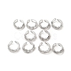 Clear Cubic Zirconia Criss Cross with Star Cuff Earring EJEW-H092-01P-3