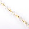 Handmade Bicone Glass Beads Chains for Necklaces Bracelets Making AJEW-JB00039-01-1