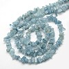 Natural Aquamarine Chip Beads Strands X-G-L154-19-3