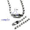Tarnish Resistant Stainless Steel Ball Chain Connectors STAS-L018F-P-2