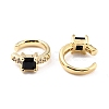 Brass Micro Pave Cubic Zirconia Cuff Earrings EJEW-K086-02G-03-2