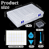 3 Sets Rectangle PP Plastic Organizer Storage Boxes CON-TW0001-02-2