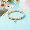 Handmade Polymer Clay Beads Stretch Bracelets BJEW-JB06488-3