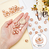 40pcs Handmade Inner Flower Gold Sand Lampwork Round Beads LAMP-OC0001-37-2