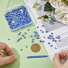 300Pcs 2 Styles 2-Hole Opaque Colours Glass Seed Beads SEED-HS0001-06F-3