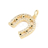 Brass Micro Pave Cubic Zirconia Pendants KK-H273-40G-02-2