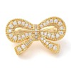 Brass Micro Pave Clear Cubic Zirconia Fold Over Clasps LS-KK-G505-29G-1