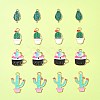 16Pcs 4 Styles Alloy Enamel Pendants ENAM-FS0001-86-10