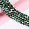 Assembled Synthetic Pyrite and Dyed Howlite Beads Strands G-K317-A03-03-2