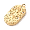 304 Stainless Steel Pendants STAS-F349-03G-03-2