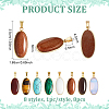 8Pcs 8 Styles Opalite & Synthetic Malachite & Turquoise & Goldstone G-PH0003-45-2