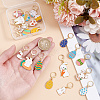 Easter Rabbit & Egg Alloy Enamel Locking Stitch Markers HJEW-GO00108-3